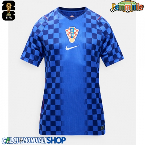Maglie da calcio Croazia Seconda Maglia Femminile Mondiali 2026  Manica Corta
